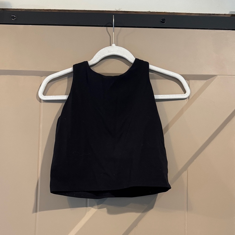Athleta Black Crop Top Sports bra